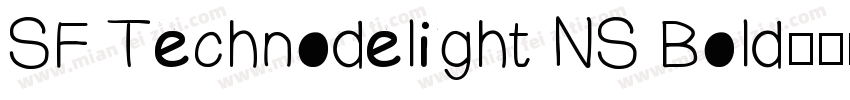 SF Technodelight NS Bold字体转换
